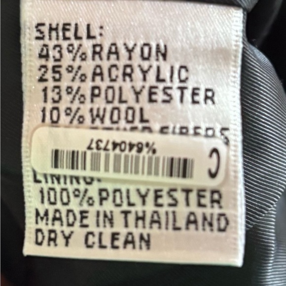 Talbots Vintage Black and Tan Plaid Blazer - Picture 4 of 4